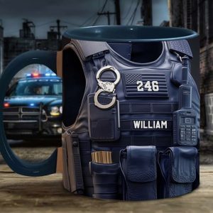 Police Bulletproof Vest - Personalized Police Officer Accent Mug