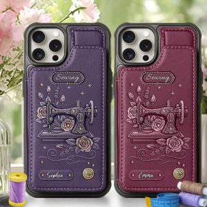Love Sewing - Personalized Sewing Wallet Phone Case