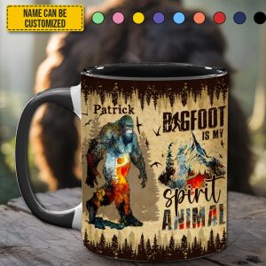 Bigfoot Is My Spirit Animal – Personalized Sasquatch Accent Mug