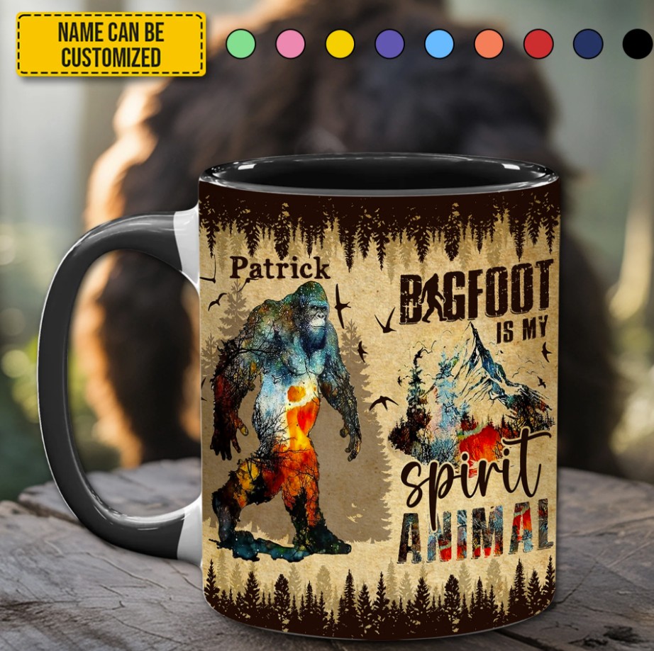 Bigfoot Is My Spirit Animal – Personalized Sasquatch Accent Mug