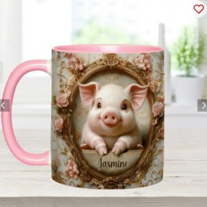 Cute Pigs - Personalized Pig Lover Accent Mug
