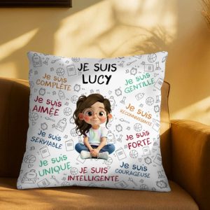 Affirmations Of Self Love And Positivity Pillow, Personalized Custom Pillow, Gift For Daughters