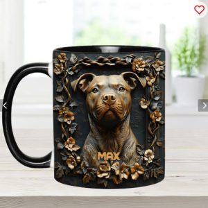 Strong Pitbull - Personalized Dog Accent Mug