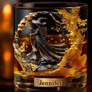 Beautiful Witch - Personalized Witch Whiskey Glass