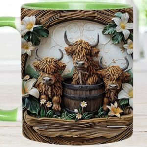 Highland Cow - Personalized Cow Accent Mug