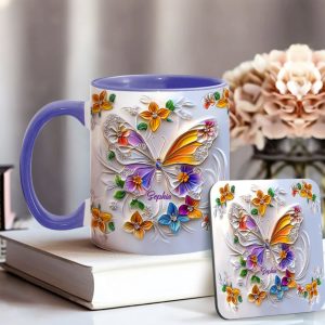 Stunning Butterfly - Personalized Butterfly Accent Mug