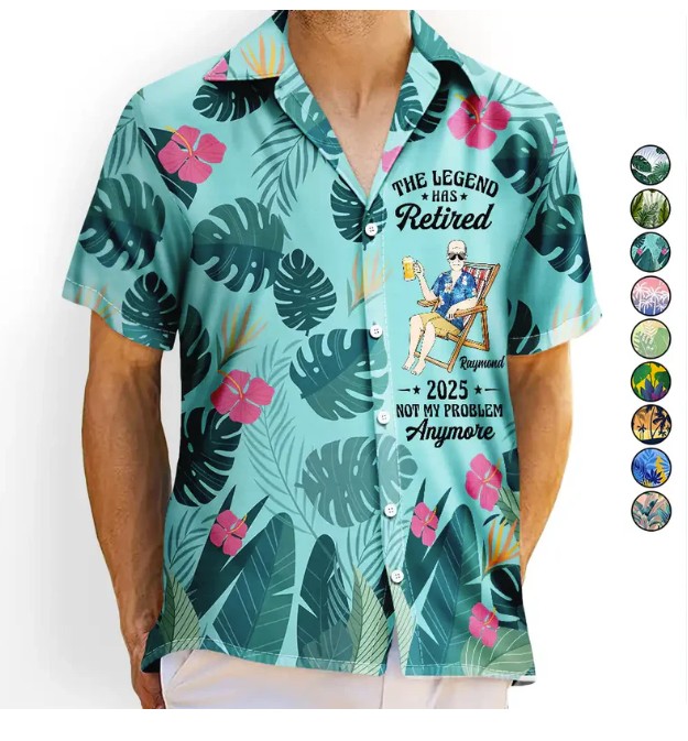 The Legend Has Retired - Personalized Hawaiian Shirt