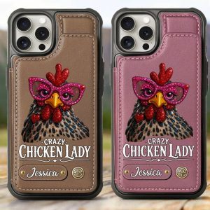 Crazy Chicken Lady - Personalized Chicken Wallet Phone Case