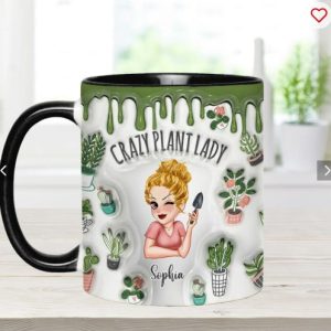 Crazy Plant Lady - Personalized Gardening Accent Mug