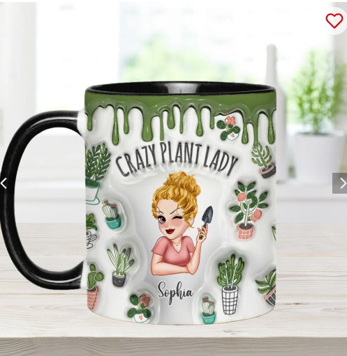 Crazy Plant Lady - Personalized Gardening Accent Mug