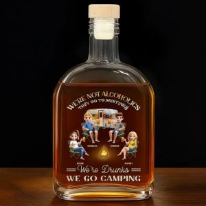 We're Drunks We Go Camping - Personalized Whiskey Bottle