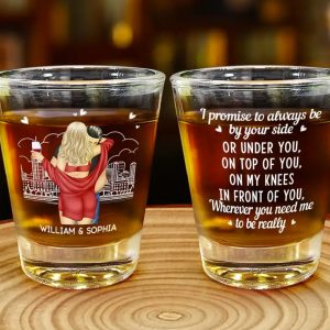 I Promise To Always Be By Your Side - Personalized Shot Glass