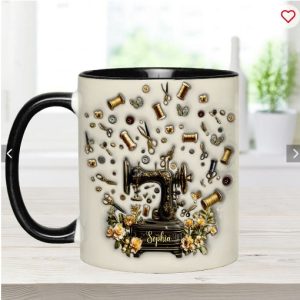 Sewing Is My Therapy - Personalized Sewing Accent Mug
