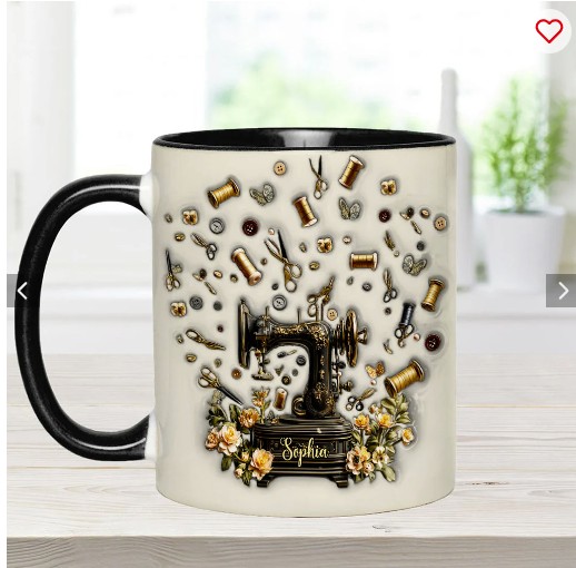 Sewing Is My Therapy - Personalized Sewing Accent Mug