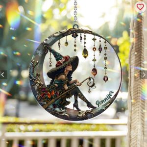 Beautiful Witch - Personalized Witch Window Hanging Suncatcher Ornament