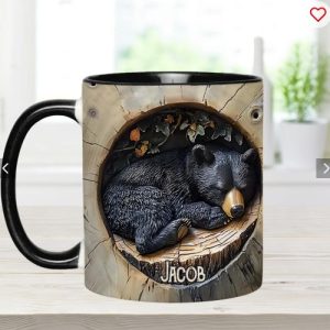 Black Bear - Personalized Hunting Accent Mug