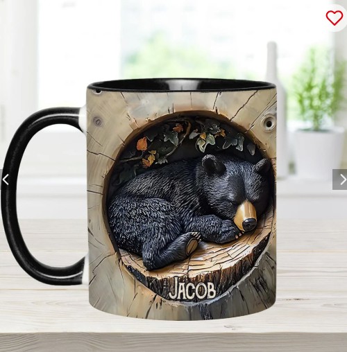 Black Bear - Personalized Hunting Accent Mug