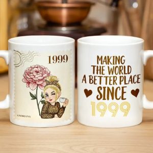 Birth Month Flowers Bloom Making The World A Better Place - Personalized Mug