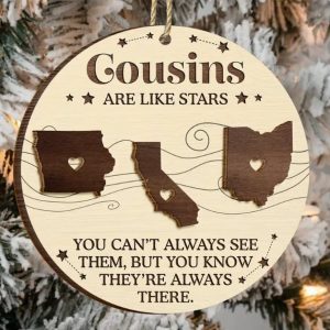 Cousins Are Like Stars Siblings Friends Family Christmas - Personalized 2-Layered Wooden Ornament