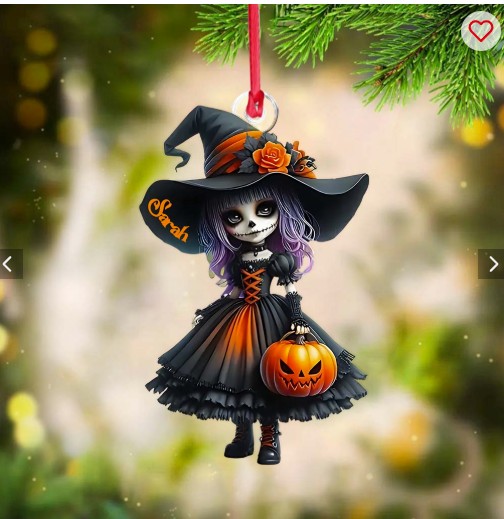 Little Witch - Personalized Witch Custom Shaped Ornament