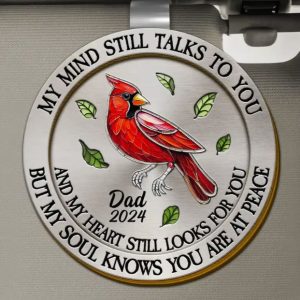 Memorial My Mind Still Talks To You - Personalized Custom Shaped Car Visor Clip