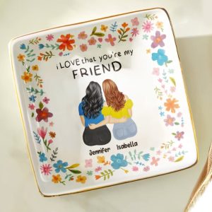 Bestie Sister I Love That You're My Sister - Personalized Ring Dish