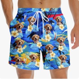 Custom Photo Life Is Better With Sandy Paws - Dog & Cat Personalized Custom Tropical Hawaiian Aloha Men Beach Shorts 167496