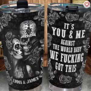 It's You & Me - Personalized Skull Tumbler