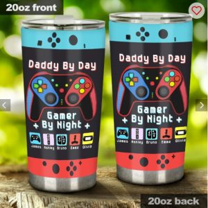 Gamer Dad Like A Regular Dad But Way Cooler - Video Game gift for dad, Gamer - Personalized Tumbler