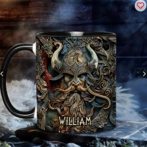 Vintage Viking Hero - Personalized Viking Accent Mug