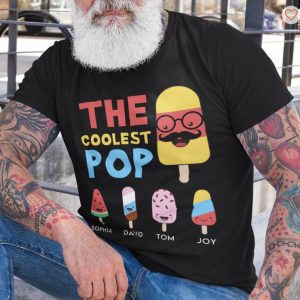 Father's Day Gifts, The Coolest Pop - Personalized Shirt - Gift For Grandpa
