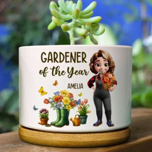 Gardener Of The Year - Personalized Ceramic Plant Pot