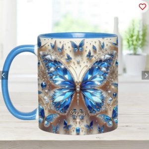 Beautiful Butterflies - Personalized Butterfly Accent Mug