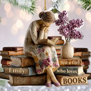 Just A Girl Who Loves Books - Personalized 1-Layer Acrylic Ornament