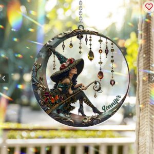Beautiful Witch - Personalized Witch Window Hanging Suncatcher Ornament