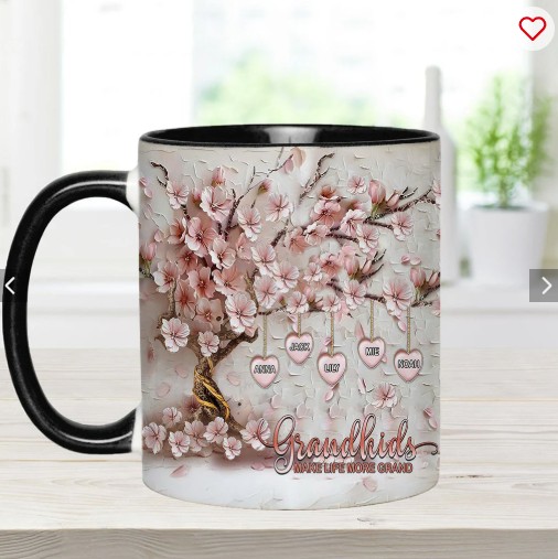 Grandkids Make Life More Grand - Personalized Grandma Accent Mug