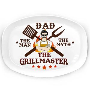 Dad The Man The Myth The Grillmaster - Personalized Plate