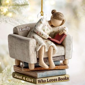 Just A Girl Who Loves Books - Personalized 1-Layer Acrylic Ornament