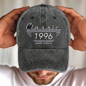Classic Limited Edition, Personalized Custom Washed Denim Cap, Gift For Him