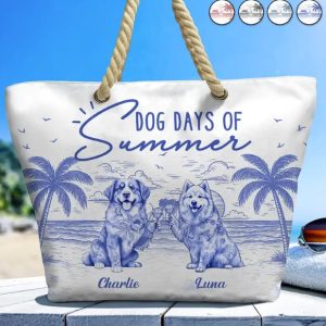 Dog Days Of Summer - Personalized Beach Bag