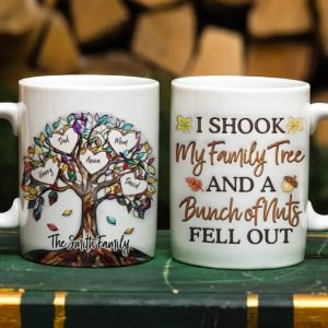 I Shook My Family Tree - 3D Inflated Effect Printed, Personalized White Edge-to-Edge Mug