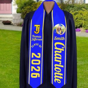Graduation 2026 Stoles, Upload Photo, Custom Name and School TA29 LM32 890283