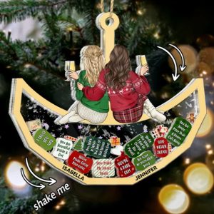Reasons You Are My Besties - Personalized 3-Layered Acrylic Shaker Ornament
