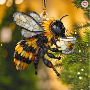 Love Bees - Personalized Bee Custom Shaped Ornament