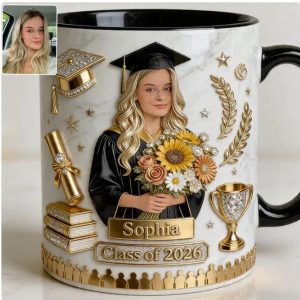 Happy Graduation Class Of 2026 - Personalized Accent Mug - Gift For Graduates