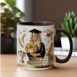 Happy Graduation Class Of 2026 - Personalized Accent Mug - Gift For Graduates